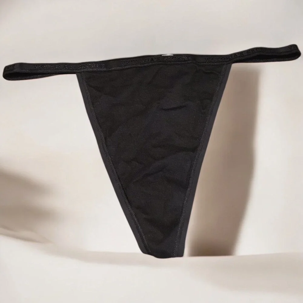 NWT Victoria's Secret Vintage Signature Cotton Logo V  String Thin Band Thong LG